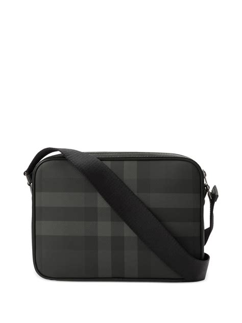 burberry porter leather trimmed pouch|Check and Leather Travel Pouch in Charcoal .